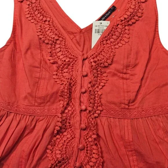 NWT Abercrombie & Fitch Sleeveless Red Top XS - Picture 2 of 6